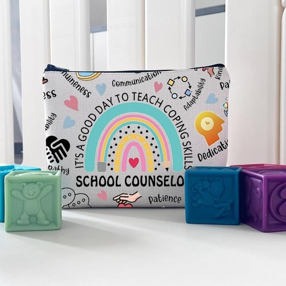 School Counselor Gift It’s A Good Day To Teach Coping Skills Zipper Pouch Makeup - Picture 5 of 6